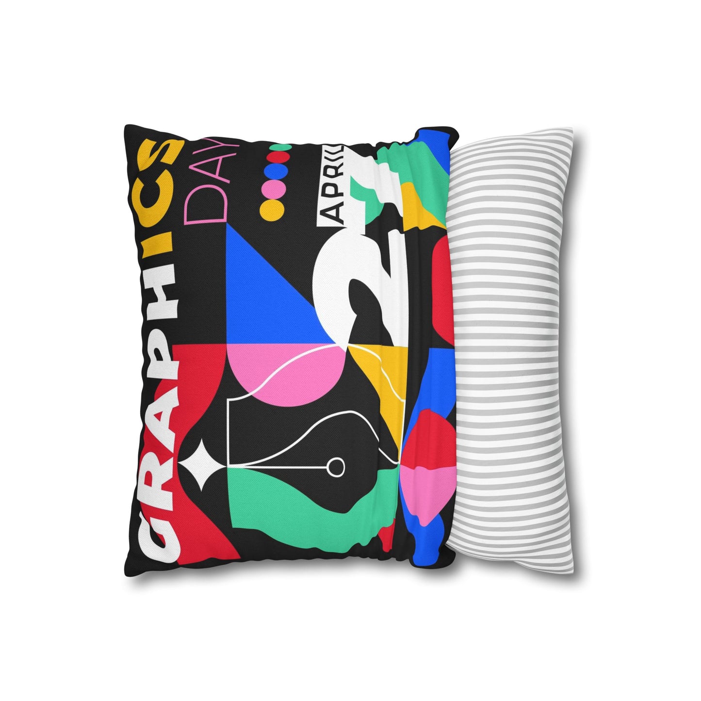 Graphic Spun Polyester Square Pillowcase