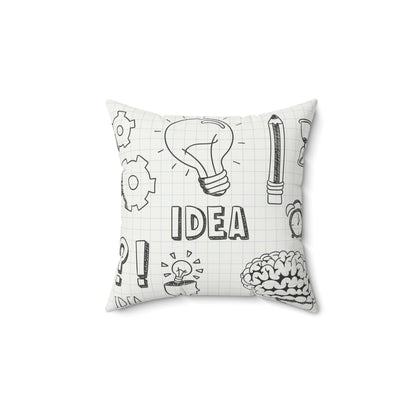 idea bulb Faux Suede Square Pillow