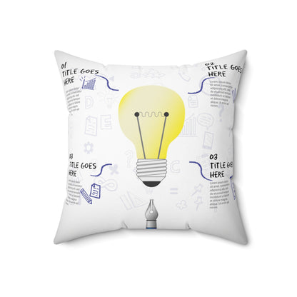 Bulb Spun Polyester Square Pillow