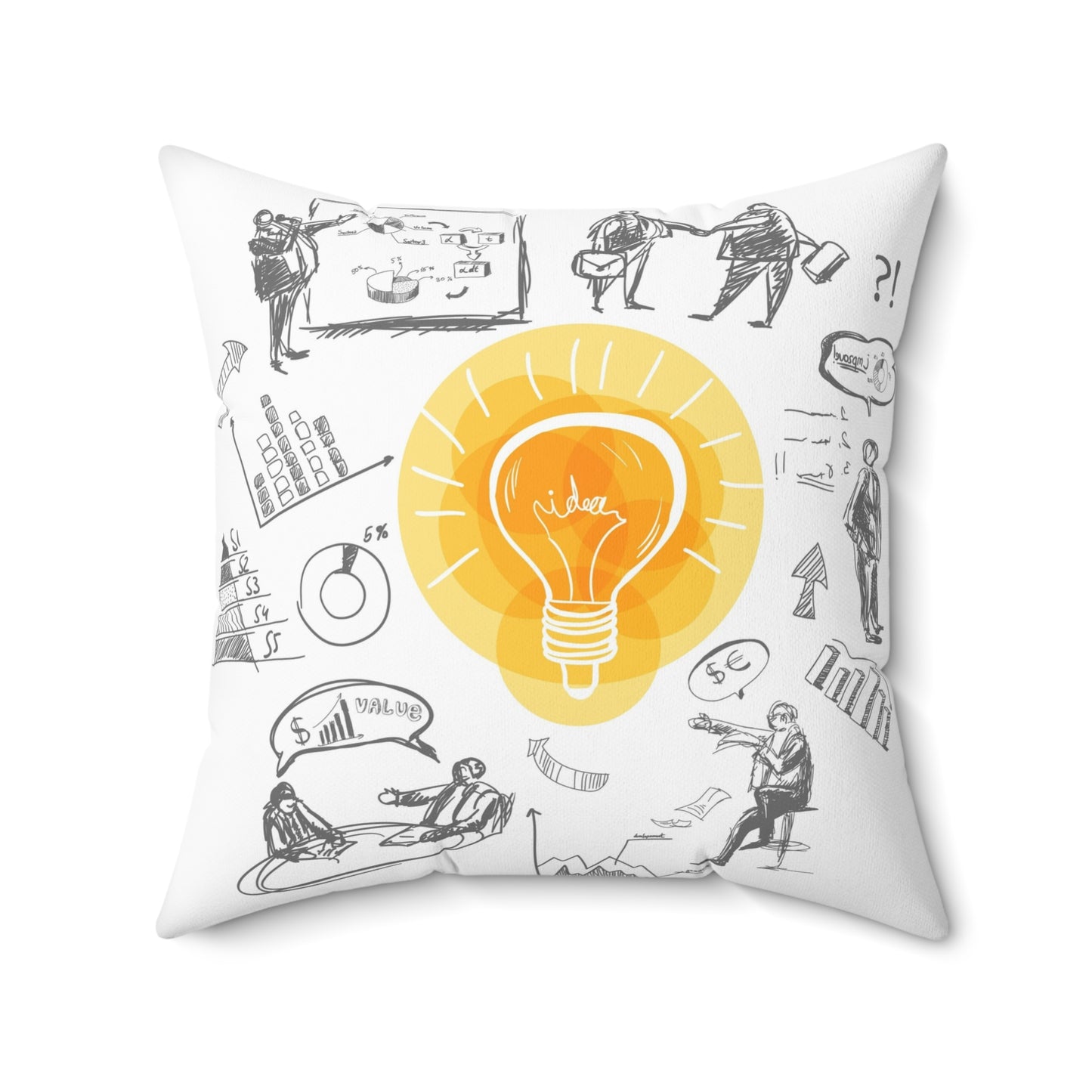 Idea Point Spun Polyester Square Pillow