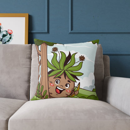 hand-drawn Square Poly Canvas Pillow