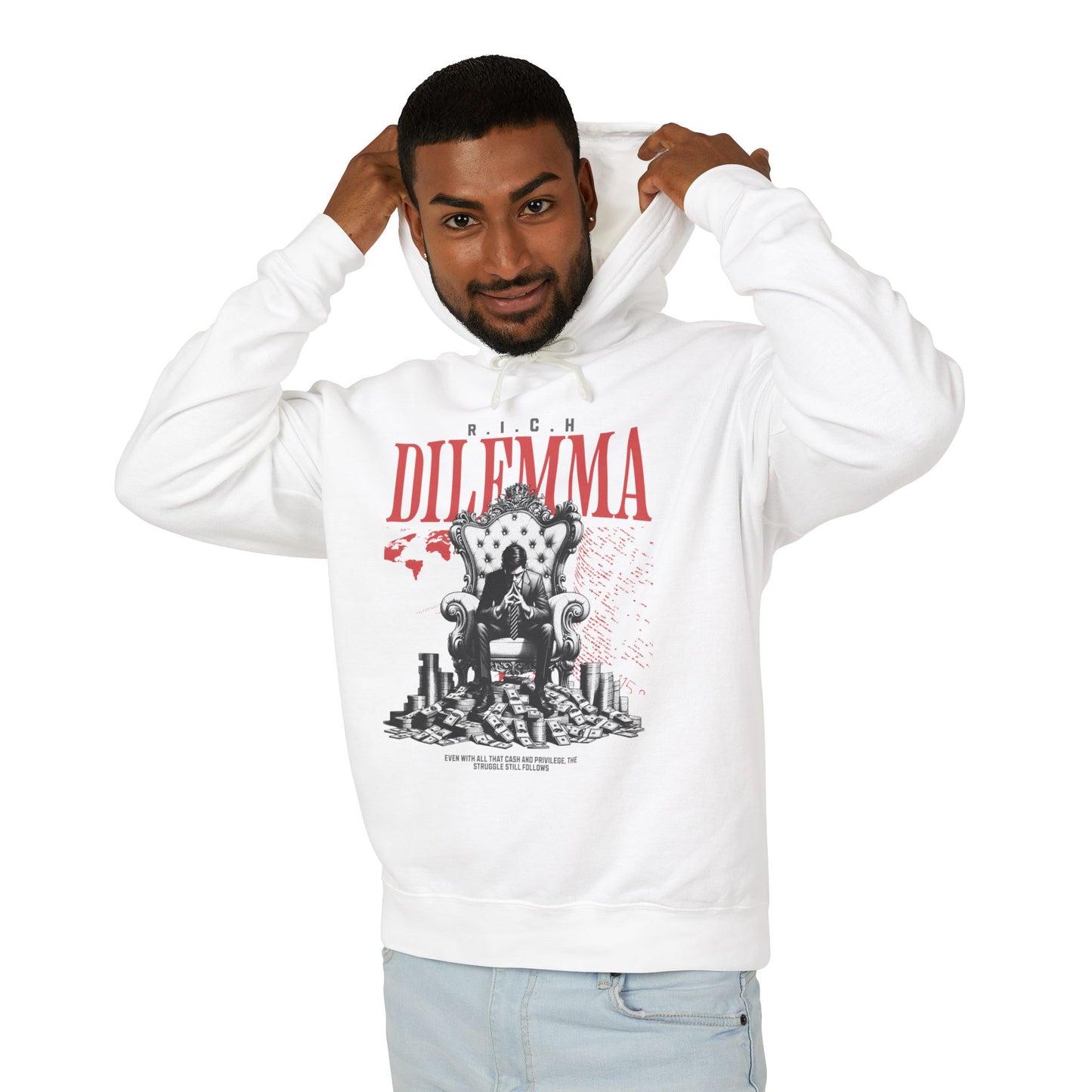 Rich Dilemma  Lightweight Hooded Sweatshirt