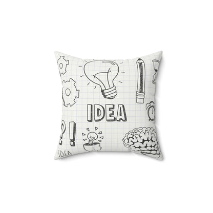 idea bulb Faux Suede Square Pillow