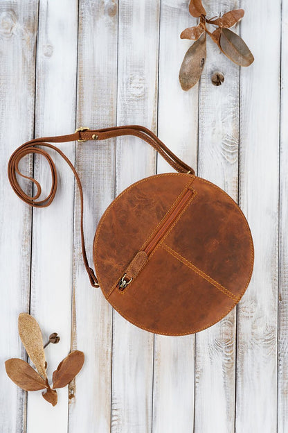 Natural leather bag model 191528 Galanter