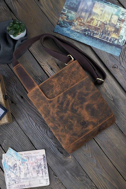 Natural leather bag model 191539 Galanter