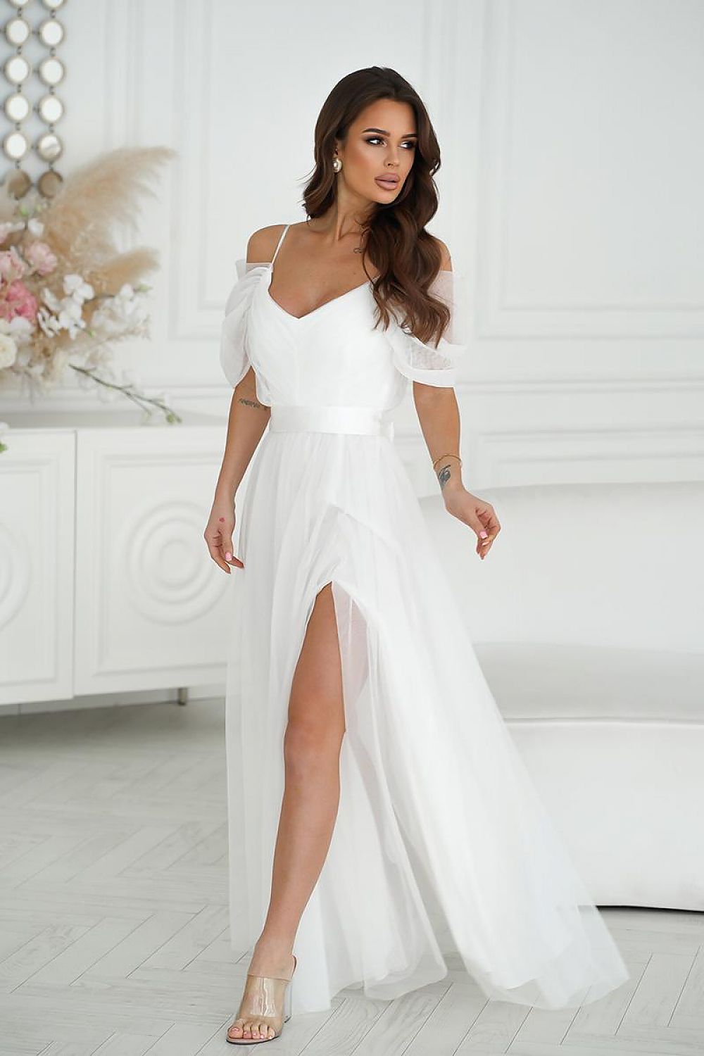 Long dress model 203757 Bicotone