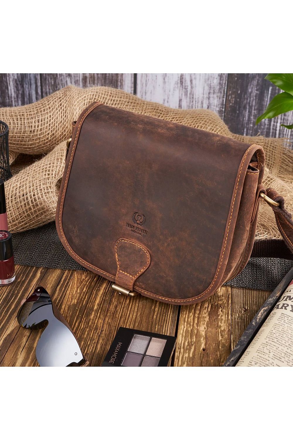 Natural leather bag model 193252 Galanter